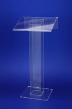 Διάφανο αναλόγιο Plexiglass με τετράγωνη κολώνα και βάση