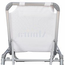 60569 ΞΑΠΛΩΣΤΡΑ ΠΑΡΑΛΙΑΣ AVRIL HM5054.03 ΒΑΡΕΩΣ ΤΥΠΟΥ ΛΕΥΚΗ ΑΛΟΥΜΙΝΙΟΥ 188x58x31-81 cm.