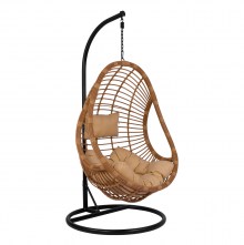63526 ΚΡΕΜΑΣΤΗ ΠΟΛΥΘΡΟΝΑ ΦΩΛΙΑ CALLIE HM5541.01 ΜΕ WICKER & ΜΑΞΙΛΑΡΙΑ ΜΠΕΖ Φ95Χ195Υ εκ.