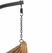 65935 ΚΡΕΜΑΣΤΗ ΠΟΛΥΘΡΟΝΑ ΦΩΛΙΑ GRACIE ΜΠΕΖ ΜΕ ΜΑΞΙΛΑΡΙ HM5755.01 Φ105x195Υ εκ.