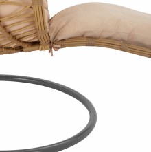 65935 ΚΡΕΜΑΣΤΗ ΠΟΛΥΘΡΟΝΑ ΦΩΛΙΑ GRACIE ΜΠΕΖ ΜΕ ΜΑΞΙΛΑΡΙ HM5755.01 Φ105x195Υ εκ.