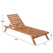 66339 ΞΑΠΛΩΣΤΡΑ ΕΠΑΓΓΕΛΜΑΤΙΚΗ JULES HM11431.03 ΦΥΣΙΚΗ ΑΠΟ ΞΥΛΟ ΕΛΑΤΗΣ 73x194x84,5Υ εκ.