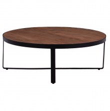 67309 ΤΡΑΠΕΖΙ ΣΑΛΟΝΙΟΥ ATHARVA ΑΠΟ ΜΑΣΙΦ ΞΥΛΟ ΑΚΑΚΙΑΣ HM8461.11 Φ100x36Υ εκ.