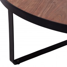 67309 ΤΡΑΠΕΖΙ ΣΑΛΟΝΙΟΥ ATHARVA ΑΠΟ ΜΑΣΙΦ ΞΥΛΟ ΑΚΑΚΙΑΣ HM8461.11 Φ100x36Υ εκ.