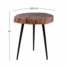 67841 ΤΡΑΠΕΖΙ ΣΑΛΟΝΙΟΥ ΒΟΗΘΗΤΙΚΟ ΑΠΟ ΜΑΣΙΦ ΞΥΛΟ ΑΚΑΚΙΑΣ Φ29-33x47Υεκ. HM8369.11