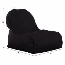 68494 ΠΟΥΦ CLOUD ΑΔΙΑΒΡΟΧΗ ΠΟΛΥΘΡΟΝΑ HM5112.04 ΜΑΥΡΗ ΜΕ UV PROTECTION 81x78x73 εκ.