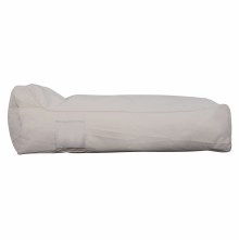 68621 ΠΟΥΦ ΞΑΠΛΩΣΤΡΑ WADELIN HM5774.11 ΜΕ TEXTILINE ΛΕΥΚΟ 190x80x40-60Υ εκ.