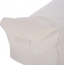 68621 ΠΟΥΦ ΞΑΠΛΩΣΤΡΑ WADELIN HM5774.11 ΜΕ TEXTILINE ΛΕΥΚΟ 190x80x40-60Υ εκ.