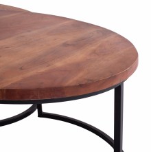 68749 ΣΕΤ ΖΙΓΚΟΝ OBI HM9255 ΑΠΟ ΜΑΣΙΦ ΞΥΛΟ ΑΚΑΚΙΑΣ ΜΕ ΜΑΥΡΑ ΜΕΤΑΛΛΙΚΑ ΠΟΔΙΑ 78x78x47Υ εκ.