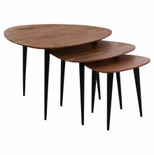 68750 ΣΕΤ ΖΙΓΚΟΝ EMILIANO HM9256 ΑΠΟ ΜΑΣΙΦ ΞΥΛΟ ΑΚΑΚΙΑΣ ΜΕ ΜΑΥΡΑ ΠΟΔΙΑ 69,5x67x46Υ εκ.