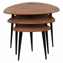 68750 ΣΕΤ ΖΙΓΚΟΝ EMILIANO HM9256 ΑΠΟ ΜΑΣΙΦ ΞΥΛΟ ΑΚΑΚΙΑΣ ΜΕ ΜΑΥΡΑ ΠΟΔΙΑ 69,5x67x46Υ εκ.