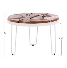 68940 ΤΡΑΠΕΖΙ ΣΑΛΟΝΙΟΥ TIMOTHY ΑΠΟ ΜΑΣΙΦ ΞΥΛΟ ΑΚΑΚΙΑΣ ΛΕΥΚΟΣ ΣΚΕΛΕΤΟΣ Φ73x45Υεκ.HM8366.12