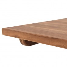 69812 ΤΡΑΠΕΖΙ ΤΡΑΠΕΖΑΡΙΑΣ GUIN HM9463.01 ΤΕΑΚ ΞΥΛΟ ΣΚΑΛΙΣΤΑ ΠΟΔΙΑ 200x100x78Yεκ.