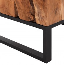 69880 ΤΡΑΠΕΖΙ ΣΑΛΟΝΙΟΥ HM9354 ΑΠΟ ΜΑΣΙΦ ΞΥΛΟ ΤEAK ΦΥΣΙΚΟ 80X80X48Yεκ.