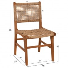 71103 ΚΑΡΕΚΛΑ ΤΡΑΠΕΖΑΡΙΑΣ HM9386.11 ΞΥΛΟ ΤΕΑΚ ΚΑΙ ΣΧΟΙΝΙ ΑΠΟ ΦΥΣΙΚΟ RATTAN 46x57x86Υεκ.