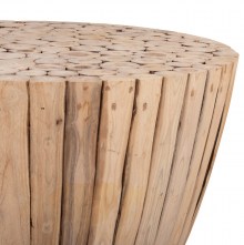 71266 ΤΡΑΠΕΖΙ ΣΑΛΟΝΙΟΥ HM9804 ΞΥΛΟ ΤΕΑΚ ΣΕ ΦΥΣΙΚΟ Φ80x46Yεκ.