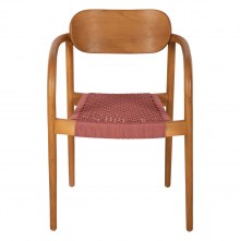 71286 ΠΟΛΥΘΡΟΝΑ OSLO HM9636.06 ΞΥΛΟ TEAK ΦΥΣΙΚΟ & ΡΟΖ ΣΧΟΙΝΙ 55x54x80Yεκ.