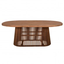 71386 ΤΡΑΠΕΖΙ ΤΡΑΠΕΖΑΡΙΑΣ REMIK HM9835 ΞΥΛΟ ΤΕΑΚ ΣΕ ΦΥΣΙΚΟ 100x200x75,5Yεκ.ΕΠΙΦΑΝΕΙΑ 4εκ.