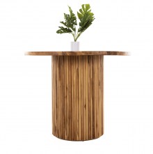 71621 ΤΡΑΠΕΖΙ ΤΡΑΠΕΖΑΡΙΑΣ DREMA1 HM9895 ΜΑΣΙΦ ΞΥΛΟ ΤΕΑΚ Φ100X80Yεκ-3εκ.ΕΠΙΦΑΝΕΙΑ