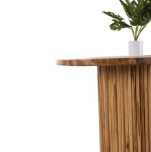 71621 ΤΡΑΠΕΖΙ ΤΡΑΠΕΖΑΡΙΑΣ DREMA1 HM9895 ΜΑΣΙΦ ΞΥΛΟ ΤΕΑΚ Φ100X80Yεκ-3εκ.ΕΠΙΦΑΝΕΙΑ