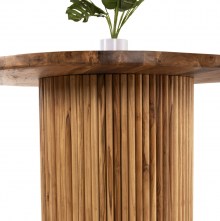 71621 ΤΡΑΠΕΖΙ ΤΡΑΠΕΖΑΡΙΑΣ DREMA1 HM9895 ΜΑΣΙΦ ΞΥΛΟ ΤΕΑΚ Φ100X80Yεκ-3εκ.ΕΠΙΦΑΝΕΙΑ