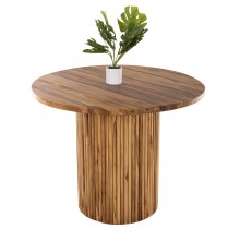 71621 ΤΡΑΠΕΖΙ ΤΡΑΠΕΖΑΡΙΑΣ DREMA1 HM9895 ΜΑΣΙΦ ΞΥΛΟ ΤΕΑΚ Φ100X80Yεκ-3εκ.ΕΠΙΦΑΝΕΙΑ