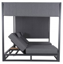 72027 ΔΙΠΛΗ ΞΑΠΛΩΣΤΡΑ ΑΛΟΥΜΙΝΙΟΥ ΠΑΡΑΛΙΑΣ ΜΕ ΣΚΙΑΣΤΡΟ ΚΥΒΟΣ GALLANT HM6097.01 ΓΚΡΙ 2x2x2μ