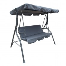 72388 ΚΟΥΝΙΑ 3ΘΕΣΙΑ ΜΕ ΣΚΙΑΣΤΡΟ LIKID HM5979.01 ΜΕΤΑΛΛΙΚΗ ΓΚΡΙ ΧΡΩΜΑ 170x110x153Υεκ.