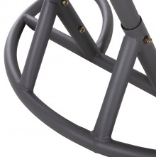 72592 ΔΙΠΛΗ ΚΡΕΜΑΣΤΗ ΦΩΛΙΑ ME ΥΠΟΠΟΔΙΟ GRACIE HM5754.02 ΜΠΕΖ ΣΥΝΘ.RATTAN-ΓΚΡΙ ΜΕΤΑΛ.ΣΚΕΛΕΤΟΣ Φ120x200Υεκ
