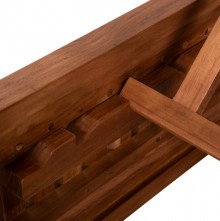 74091 ΞΑΠΛΩΣΤΡΑ ΧΩΡΙΣ ΜΑΞΙΛΑΡΙΑ VERNON HM6331 ΞΥΛΟ ΤΕΑΚ ΣΕ ΦΥΣΙΚΟ 200x80x25Υεκ.