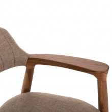 74136 ΠΟΛΥΘΡΟΝΑ JAMES HM18259 TEAK WOOD ΜΕ ΣΑΜΠΑΝΙ ΥΦΑΣΜΑ 57x52x76Υεκ.