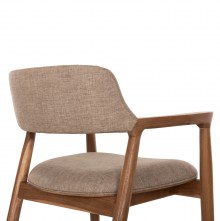 74136 ΠΟΛΥΘΡΟΝΑ JAMES HM18259 TEAK WOOD ΜΕ ΣΑΜΠΑΝΙ ΥΦΑΣΜΑ 57x52x76Υεκ.