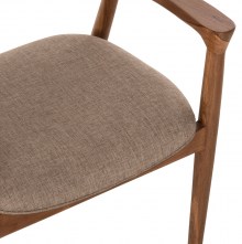 74136 ΠΟΛΥΘΡΟΝΑ JAMES HM18259 TEAK WOOD ΜΕ ΣΑΜΠΑΝΙ ΥΦΑΣΜΑ 57x52x76Υεκ.