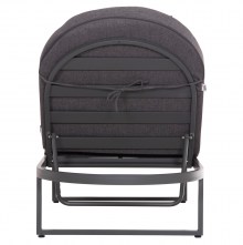 74208 ΕΠΑΓΓΕΛΜATIKH ΞΑΠΛΩΣΤΡΑ MALLOW HM10715.03 ΣΚΟΥΡΟ ΓΚΡΙ ΑΛΟΥΜΙΝΙΟ & ΜΑΞΙΛΑΡΙ 198x71x103Υεκ