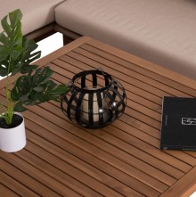 74352 ΣΕΤ ΣΑΛΟΝΙ ΓΩΝΙΑ ΕΞ. ΧΩΡΟΥ 3ΤΜΧ SANJI HM6223 ΞΥΛΟ ΑΚΑΚΙΑΣ-ΑΛΟΥΜΙΝΙΟ-ΣΧΟΙΝΙ