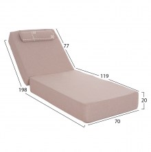 74603 ΜΑΞΙΛΑΡΙ ΞΑΠΛΩΣΤΡΑΣ KIHEI HM21094.02 OLEFIN ΜΠΕΖ ΜΕ FOAM 198x70x20Υεκ