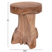 74636 ΒΟΗΘΗΤΙΚΟ ΤΡΑΠΕΖΑΚΙ LOGG HM9351.11 ΜΑΣΙΦ ΞΥΛΟ ΤEAK ΦΥΣΙΚΟ Φ35X45Yεκ.