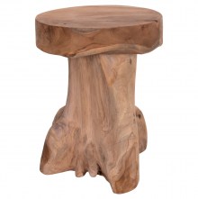 74636 ΒΟΗΘΗΤΙΚΟ ΤΡΑΠΕΖΑΚΙ LOGG HM9351.11 ΜΑΣΙΦ ΞΥΛΟ ΤEAK ΦΥΣΙΚΟ Φ35X45Yεκ.