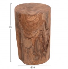 74637 ΒΟΗΘΗΤΙΚΟ ΤΡΑΠΕΖΑΚΙ/ΣΚΑΜΠΟ TRONCO HM9374.21 ΞΥΛΟ TEAK--ΦΥΣΙΚΟ Φ30x45Υεκ.