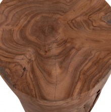 74637 ΒΟΗΘΗΤΙΚΟ ΤΡΑΠΕΖΑΚΙ/ΣΚΑΜΠΟ TRONCO HM9374.21 ΞΥΛΟ TEAK--ΦΥΣΙΚΟ Φ30x45Υεκ.