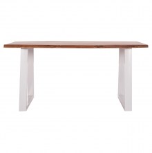 74881 ΤΡΑΠΕΖΙ ΤΡΑΠΕΖΑΡΙΑΣ MONTANA HM8336.12 ΞΥΛΟ ΑΚΑΚΙΑΣ 4εκ.ΠΑΧΟΣ-ΛΕΥΚΑ ΠΟΔΙΑ 160X90X77Υεκ.