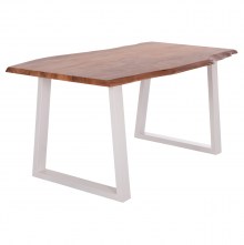 74881 ΤΡΑΠΕΖΙ ΤΡΑΠΕΖΑΡΙΑΣ MONTANA HM8336.12 ΞΥΛΟ ΑΚΑΚΙΑΣ 4εκ.ΠΑΧΟΣ-ΛΕΥΚΑ ΠΟΔΙΑ 160X90X77Υεκ.