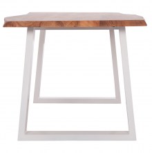 74881 ΤΡΑΠΕΖΙ ΤΡΑΠΕΖΑΡΙΑΣ MONTANA HM8336.12 ΞΥΛΟ ΑΚΑΚΙΑΣ 4εκ.ΠΑΧΟΣ-ΛΕΥΚΑ ΠΟΔΙΑ 160X90X77Υεκ.