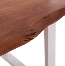 74881 ΤΡΑΠΕΖΙ ΤΡΑΠΕΖΑΡΙΑΣ MONTANA HM8336.12 ΞΥΛΟ ΑΚΑΚΙΑΣ 4εκ.ΠΑΧΟΣ-ΛΕΥΚΑ ΠΟΔΙΑ 160X90X77Υεκ.