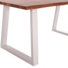 74881 ΤΡΑΠΕΖΙ ΤΡΑΠΕΖΑΡΙΑΣ MONTANA HM8336.12 ΞΥΛΟ ΑΚΑΚΙΑΣ 4εκ.ΠΑΧΟΣ-ΛΕΥΚΑ ΠΟΔΙΑ 160X90X77Υεκ.