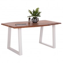 74881 ΤΡΑΠΕΖΙ ΤΡΑΠΕΖΑΡΙΑΣ MONTANA HM8336.12 ΞΥΛΟ ΑΚΑΚΙΑΣ 4εκ.ΠΑΧΟΣ-ΛΕΥΚΑ ΠΟΔΙΑ 160X90X77Υεκ.