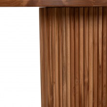 75586 ΤΡΑΠΕΖΙ ΤΡΑΠΕΖΑΡΙΑΣ ΣΤΡΟΓΓΥΛΟ RODER HM9896 ΞΥΛΟ ΤΕΑΚ- 3εκ. πάχος επιφ.- Φ130x79,5Υεκ