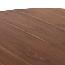 75586 ΤΡΑΠΕΖΙ ΤΡΑΠΕΖΑΡΙΑΣ ΣΤΡΟΓΓΥΛΟ RODER HM9896 ΞΥΛΟ ΤΕΑΚ- 3εκ. πάχος επιφ.- Φ130x79,5Υεκ