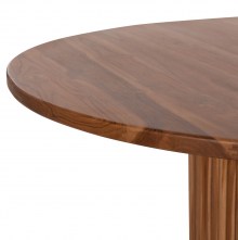 75586 ΤΡΑΠΕΖΙ ΤΡΑΠΕΖΑΡΙΑΣ ΣΤΡΟΓΓΥΛΟ RODER HM9896 ΞΥΛΟ ΤΕΑΚ- 3εκ. πάχος επιφ.- Φ130x79,5Υεκ