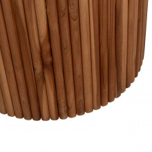 75586 ΤΡΑΠΕΖΙ ΤΡΑΠΕΖΑΡΙΑΣ ΣΤΡΟΓΓΥΛΟ RODER HM9896 ΞΥΛΟ ΤΕΑΚ- 3εκ. πάχος επιφ.- Φ130x79,5Υεκ